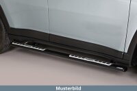 Schwellerrohre SCHWARZ Design für SEAT Ateca ab Bj. 21- Edelstahl mit TÜV
