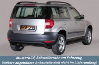 Schwellerrohre oval mit Tritt SCHWARZ für SKODA Yeti 5L 2014> Edelstahl mit TÜV