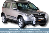 Trittbretter SCHWARZ für SKODA Yeti 5L 2014> Edelstahl Ø50mm mit TÜV