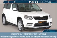 Trittbretter SCHWARZ für SKODA Yeti 5L 2014> Edelstahl Ø50mm mit TÜV