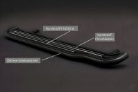 Trittbretter SCHWARZ für SKODA Yeti 5L 2014> Edelstahl Ø50mm mit TÜV