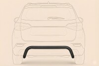 Heckschutzbügel SCHWARZ für Dacia Duster Bj. 2010-2017 Ø50mm TÜV Edelstahl