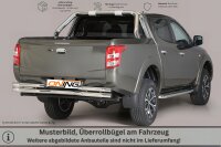 Überrollbügel für FIAT Fullback Double Cab (Doppelkabine) 2016 > Ø 76 mm Edelstahl V2A poliert TÜV Teilegutachten