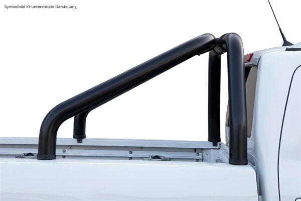 Überrollbügel SCHWARZ MATT für MERCEDES X-Klasse W470 2017 > Ø 76 mm Edelstahl V2A TÜV Teilegutachten