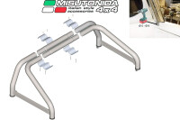 Überrollbügel SCHWARZ MATT für NISSAN Navara D40 V6 Double Cab (Doppelkabine) 2010 > Ø 76 mm Edelstahl V2A TÜV Teilegutachten