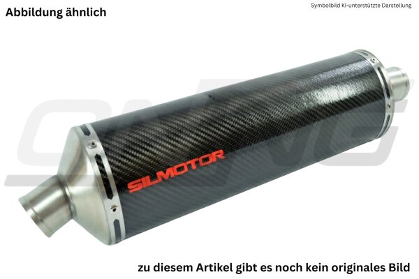 SilMotor Slip-on Auspuff oval untenliegend kohlefaser für SUZUKI GSX 600 R (Bj. 2001-2005) / GSX 750 R (Bj. 2000-2005)