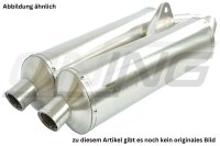 SilMotor Slip-on Auspuffpaar oval VA gebürstet...