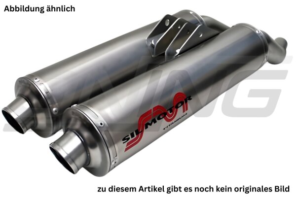 SilMotor Slip-on Auspuffpaar oval Titan für KAWASAKI ZX 6 R (636) (Bj. 2005-2006)