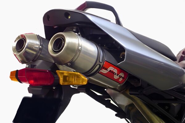 SilMotor Slip-on Auspuff-kit rund Titan/VA rund für DUCATI Multistrada 1000/S 1100/S