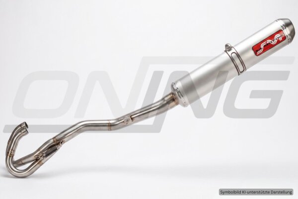 SilMotor Komplettanlage oval VA/gebürstet für Husaberg FE650C/FE650E (Bj. 2003-2005)
