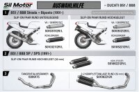 SilMotor Carbon Auspuff untenliegend für DUCATI 900 SS/SL/FE & 851/888 | S01032112R/L