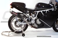 SilMotor Slip-on Auspuffpaar rund hochgelegt, Kohlefaser...