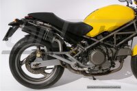 SilMotor Slip-on Auspuffpaar rund hochgelegt Kohlefaser...