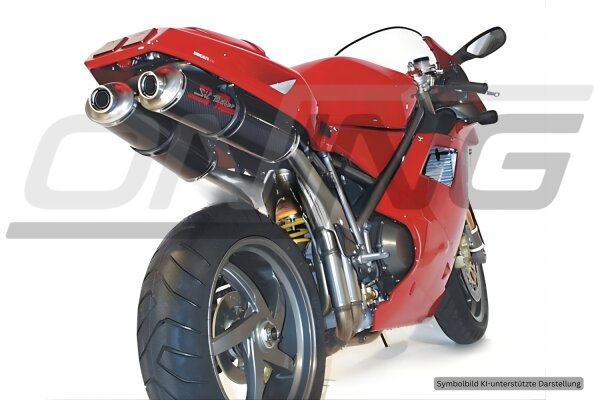 SilMotor Slip-on Carbon Auspuff für Ducati 996R 998 R/S/Bip. EG-BE | S01162222R/L