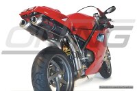 SilMotor Slip-on Auspuffpaar oval VA/Kohlefaser mit...