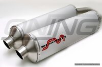 SilMotor Slip-on Auspuffpaar oval untenliegend...