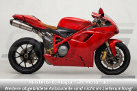 SilMotor 2-1-2 Komplettanlage oval Titan/VA, mit Kohlefaser-Endkappen für DUCATI 848 / 1098/R/S mit Kat (Euro 3)