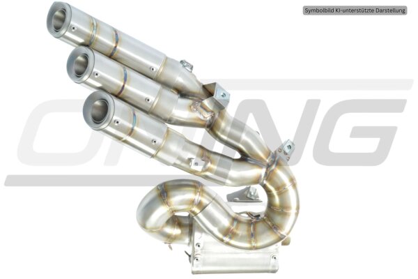 SilMotor Voll-Titan Auspuff 1-3 Nitrox für MV Agusta Brutale 675/800 & Dragster | NITROX05FT