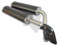 SilMotor Slip-on Auspuffpaar oval Kohlefaser für DUCATI 748 Bip./Strada/S/SP/SPS + 916 Bip./Strada/S/Senna I/II/III + 996 Biposto + 998 (Flache Ölwanne!)