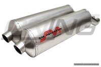 SilMotor Slip-on Auspuffpaar oval hochgelegt Titan...