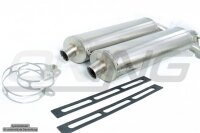 SilMotor Edelstahl Auspuff oval für DUCATI 748R/916SP/996SPS EG-BE | S01151222R/L