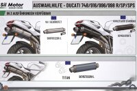 SilMotor Edelstahl Auspuff oval für DUCATI 748R/916SP/996SPS EG-BE | S01151222R/L