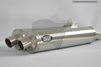 SilMotor Slip-on Auspuffpaar rund hochgelegt, Kohlefaser...