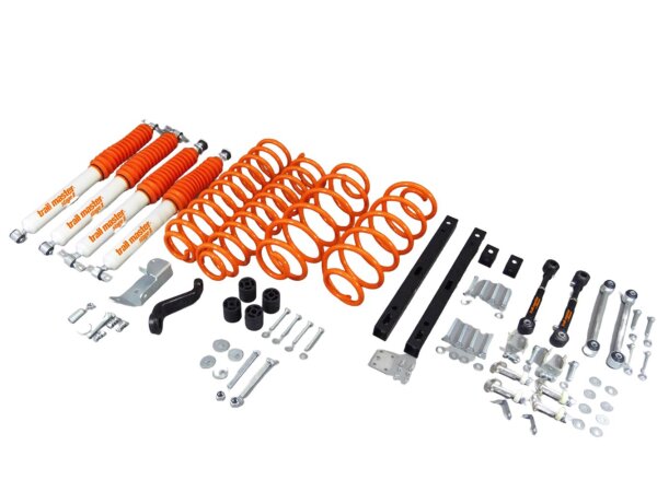 Trailmaster Fahrwerk Höherlegung für Jeep Wrangler II / TJ +100mm 4 Zyl