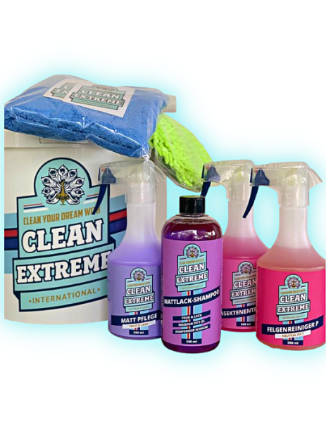 CLEANEXTREME Auto-Wasch-Set Base Matt Folie & Lack inkl. Wasch-Eimer mit Deckel