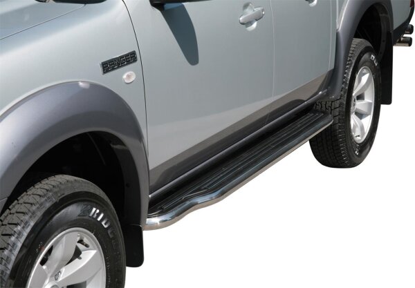 Trittbretter Schwellerrohre für FORD Ranger Doppelkabine 2007-09 Edelstahl Ø50mm