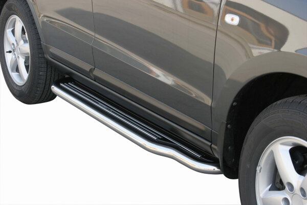 Trittbretter Schwellerrohre für HYUNDAI Santa Fe CM 2006-10 Edelstahl Ø50mm TÜV