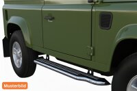 Trittbretter Schwellerrohre für LAND ROVER Defender LD 90 Edelstahl Ø50mm TÜV