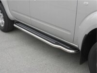Trittbretter für NISSAN Navara D40 Doppelkabine 2005-10 Edelstahl Ø50mm