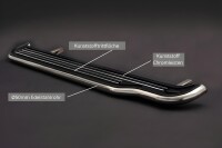 Trittbretter Schwellerrohre für SSANGYONG Actyon CJ 2006> Edelstahl Ø50mm