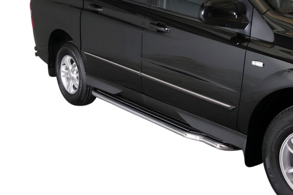 Trittbretter Schwellerrohre für SSANGYONG Actyon Sports CK 2012> Edelstahl TÜV