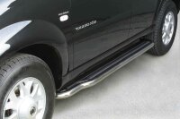 Trittbretter Schwellerrohre für SSANGYONG Rexton RJ 2006-17 Edelstahl Ø50mm