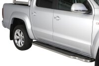 Trittbretter Schwellerrohre für VOLKSWAGEN Amarok 2H 2010> Edelstahl Ø50mm TÜV