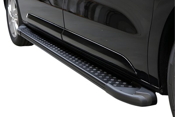 Trittbretter aluminium mit ABE für Opel Movano C 2022+ L2 Schwarz