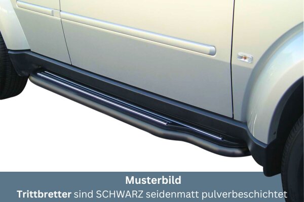 Trittbretter SCHWARZ für DODGE Nitro KJ 2007> Edelstahl Ø50mm mit TÜV