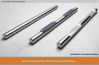 Schwellerrohre Schwarz Matt passend für HONDA CRV RE5 RE6 2012 -| 60 mm Edelstahl TÜV