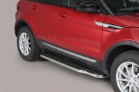 Trittbretter SCHWARZ für LAND ROVER Range Rover Evoque Edelstahl Ø50mm mit TÜV