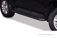 Trittbretter Schwarz Matt passend für TOYOTA LAND CRUISER 150 J15TM 2010 - 2013| 70 mm  Edelstahl TÜV