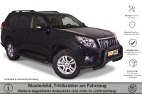Trittbretter Schwarz Matt passend für TOYOTA LAND CRUISER 150 J15TM 2010 - 2013| 70 mm  Edelstahl TÜV