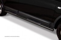 Schwellerrohre Schwarz Matt passend für NISSAN QASHQAI J10 2010 - 2013| 70 mm Edelstahl TÜV