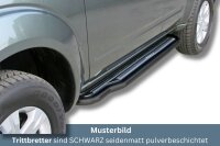 Trittbretter SCHWARZ für NISSAN Pathfinder R51 2005-11 Edelstahl Ø50mm mit TÜV