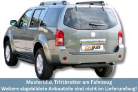Trittbretter SCHWARZ für NISSAN Pathfinder R51 2005-11 Edelstahl Ø50mm mit TÜV