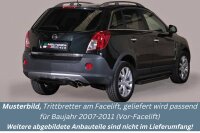 Trittbretter SCHWARZ für OPEL Antara L-A 2007-11 Edelstahl Ø50mm mit TÜV