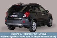 Trittbretter SCHWARZ für OPEL Antara L-A 2011> Facelift Edelstahl Ø50mm mit TÜV