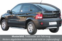 Trittbretter SCHWARZ für SSANGYONG Actyon CJ 2006> Edelstahl Ø50mm mit TÜV