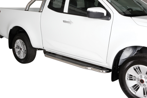 Trittbretter Schwellerrohre für ISUZU D-Max Bj.2020- Space Cab Edelstahl Ø50mm